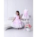 One Shoulder Flower Girl Dress, Blush pink and Off White Tutu Flower Girl Dress, Blush Couture Gown, Rose White Dress
