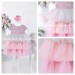 Dress Baby Girl / 1st Birthday Tutu Dress / Lace Pink Gray