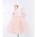Matching Mom and Baby Outfit, Peach Dress with lace 3D flowers, toddler, Mother daughter