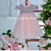 Baby Girls Dress Daughter Pink Lace Gray Todller Guipure Wedding Birthday Party
