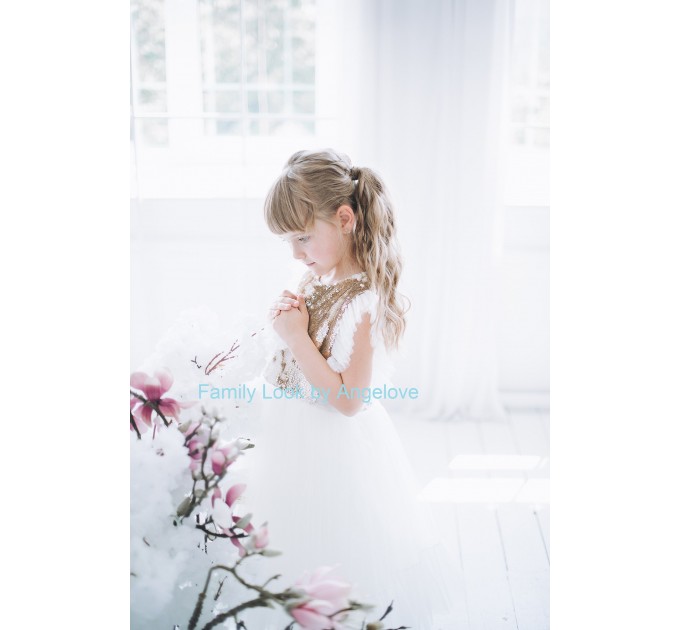 Sequins Blush Glitter- Mother Daughter Matching Dress - Special Occasion Dress - Tutu Dress, Maxi