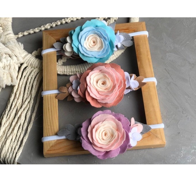 Headband Crown Flowers - Rose Photo Props Decoration for Girls Newborn