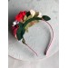 Wool Felt Headband - Red Headband - Accessories Felt - Flower Crown - Baby Girl Floral Tiara