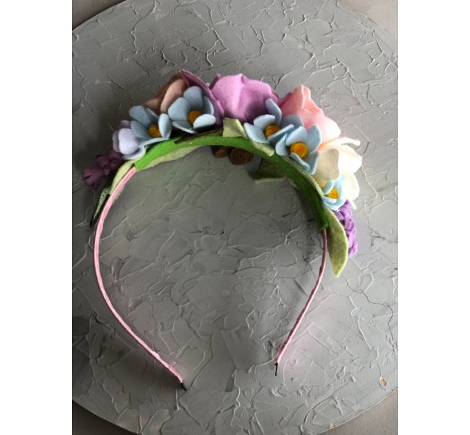 Felt Flower Diadem - Tiara Baby Girl - Baby Hair Accessories
