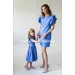 Blue Mommy and Me dress - Mother and Daughter- Family outfits - Party dress