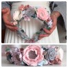 Bridal Flower Crown - Blush Flower Girl Crown - Bridesmaid Bridal Headpiece Wedding Flower Crown Rose Flower Headband