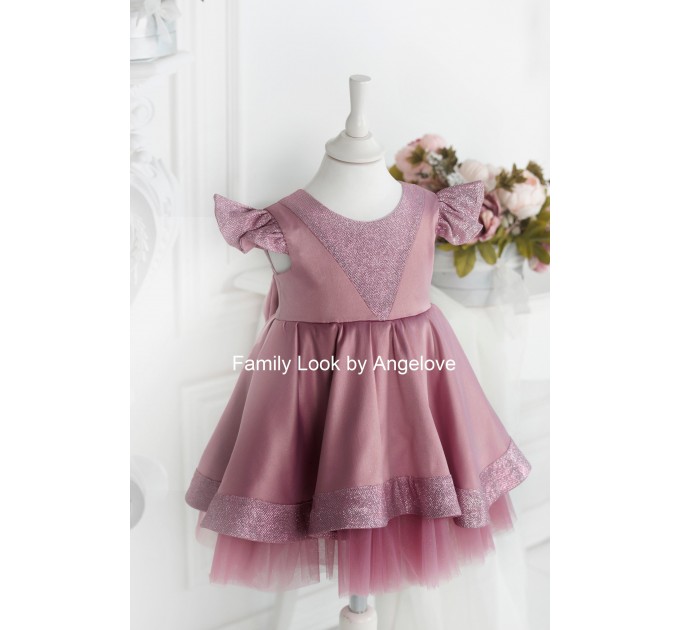 Mommy and Me Outfits Glitter Dress Matching -  Princess Party -  Mother Daughters  - Tutu Biush Birthday Photo Shoot Outfit