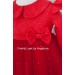 Girls Red Pageant Dress - Baby Girl Red Dress Toddler - Pearls Birthday dress - Red Christmas Dress