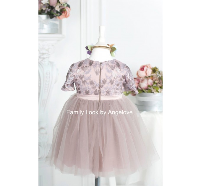 Mommy and Me Matching  Sequins Babygirl  Mini Evening Mother Daughter Dress Todlerdress Infant Tutu