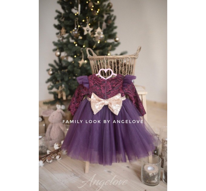 Mommy and Me Outfits Girls Dress Christmas First Birthday Princess  Maching Mother and Daughter Family look Tutu Shirt Fluffy Baby girl