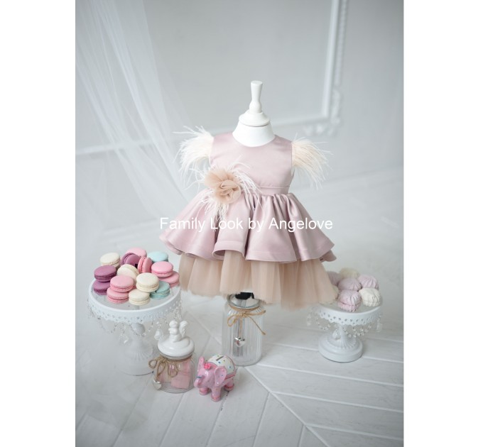 1st Birthday Dress for Girl Dresses Princess Feather