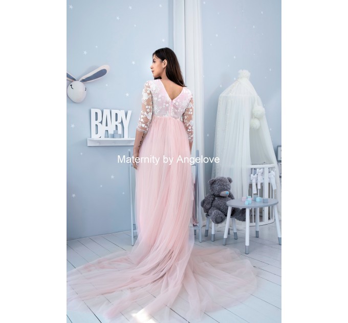 Maternity Dress for Photo Shoot - Blush Maternity Robe