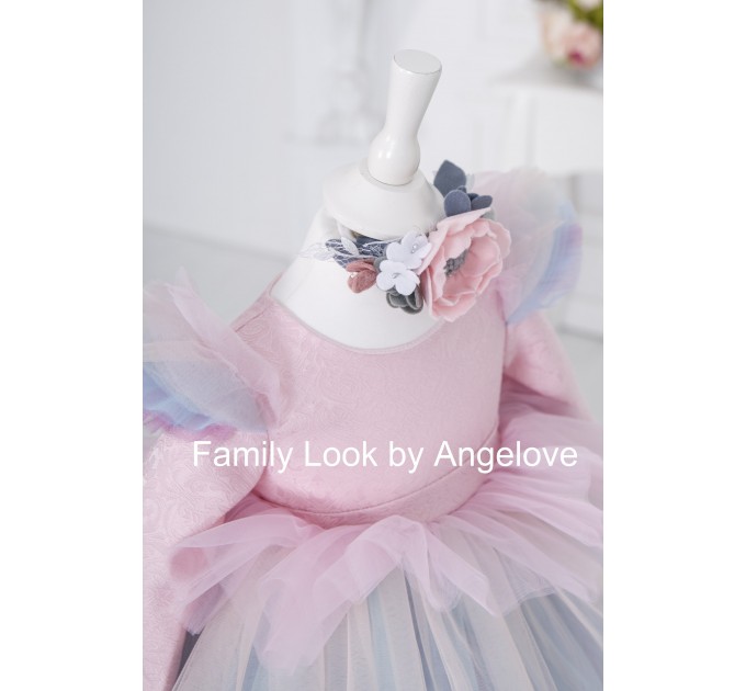 Unicorn Mommy and Me Matching -  Babygirl Outfit Pink - Mother Daughter Long Sleeve  Dress - Todlerdress  Infant Tutu