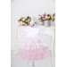 Princess Dress Pink Feathers Ombre - Toddler Babygirl - Tulle Skirt - Flower Girl - First Birthday Party Baby