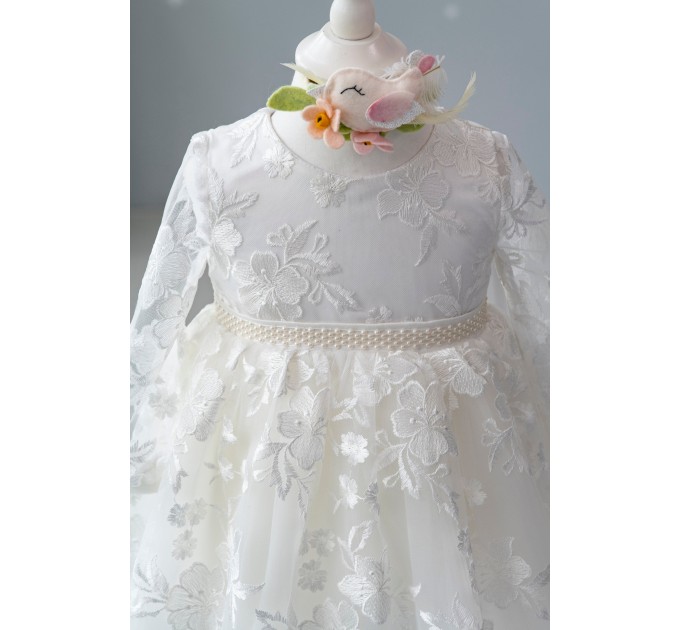 Сhristening Gown -  Elegant Baptism Dress For Baby Girl